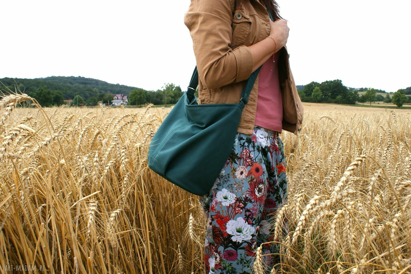 Mini Sak vegan lazur nubuk handmade