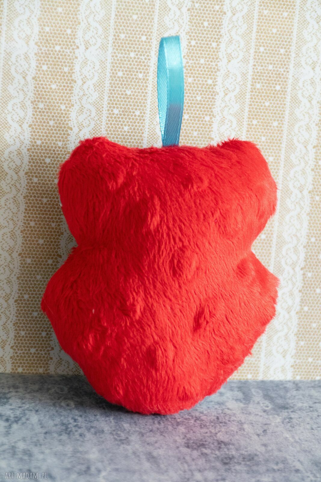 Mini sówka Oluś 10 cm - haftowana maskotka do zawieszenia