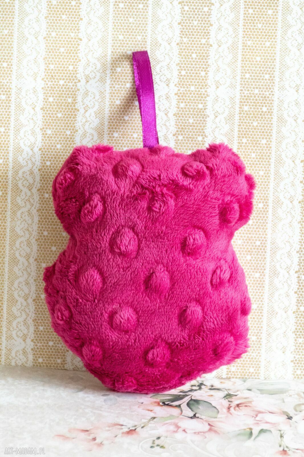 Mini sówka Hania 10 cm - haftowana maskotka do zawieszenia