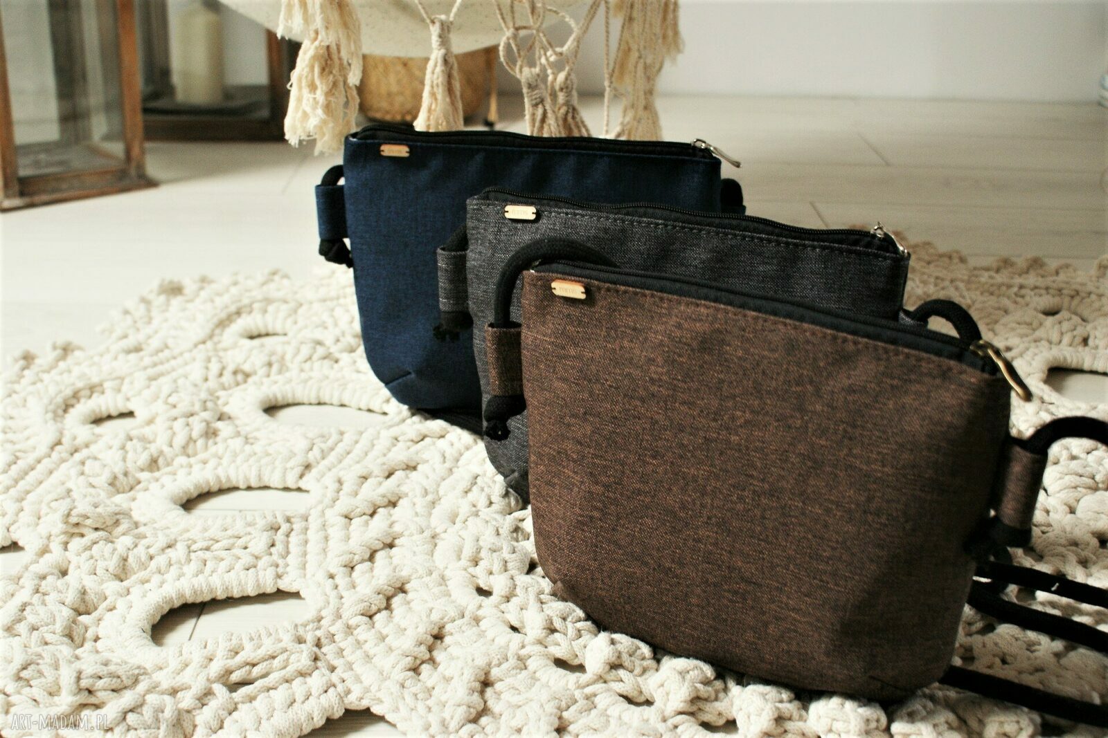 Mini plecionka granat Handmade