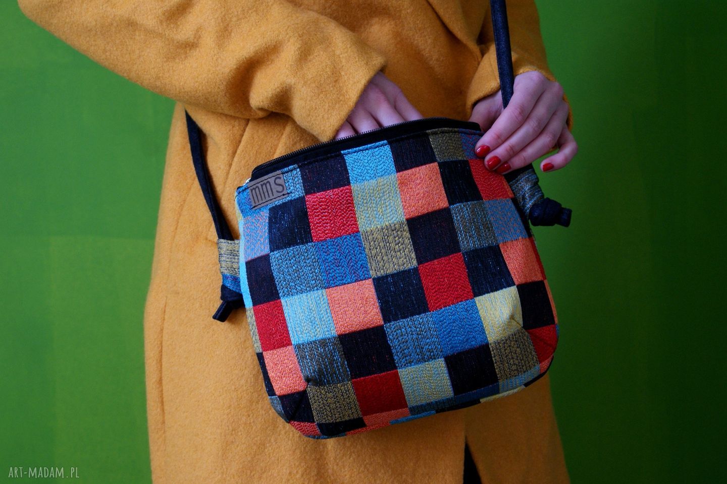 Mini vegan kwadraty torba torebka minimal simple urocza idealna
