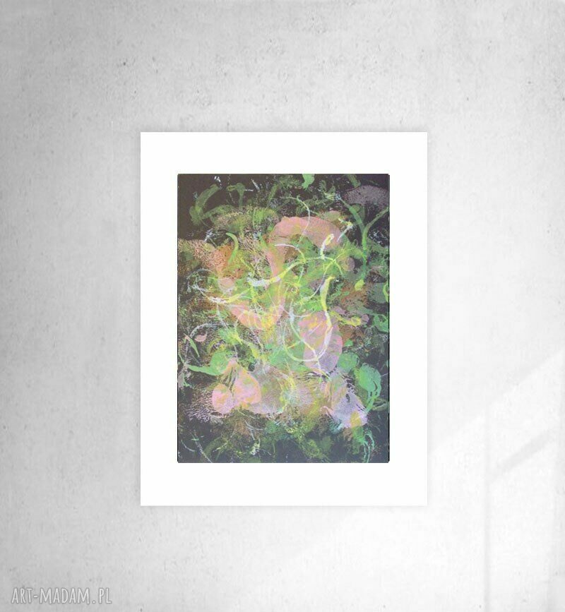 Minimalistyczna abstrakcja na ścianę 30x40 cm - ręcznie wykonana grafika