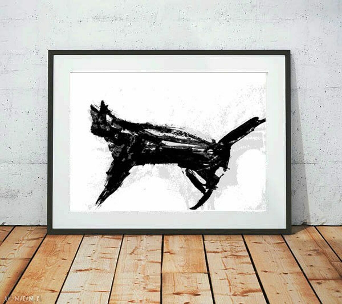 Plakat z kotem 30x40 cm - minimalistyczna dekoracja do domu