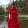 handmade sukienki red dress