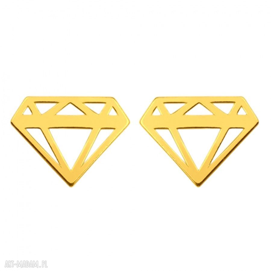 Kolczyki Złote Diamenty - modne geometryczne wzory