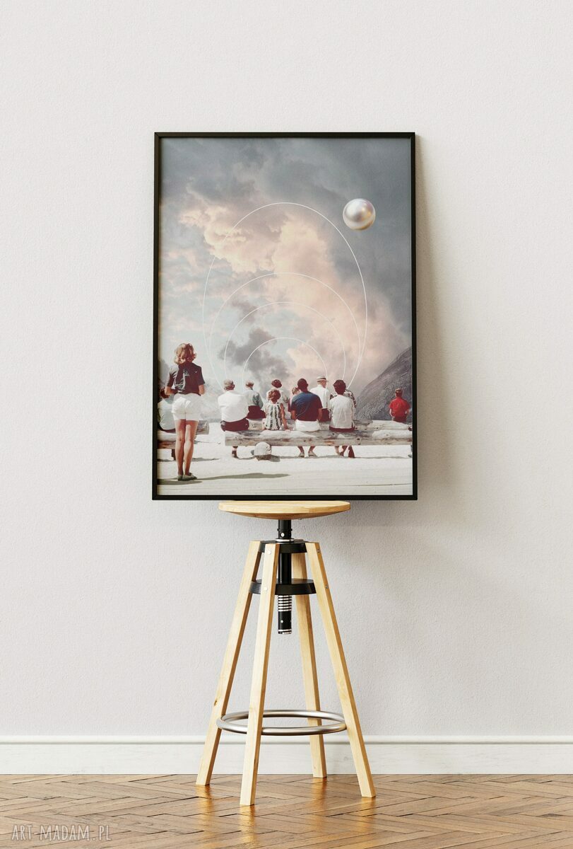 Plakat minimalistyczny Perła - Kolaż Fine Art A3