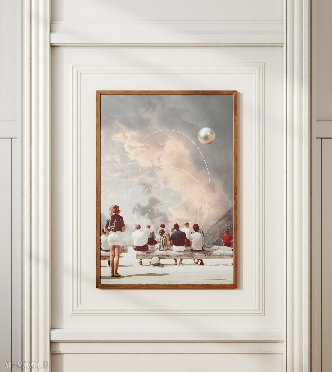 Plakat minimalistyczny Perła - Kolaż Fine Art A3