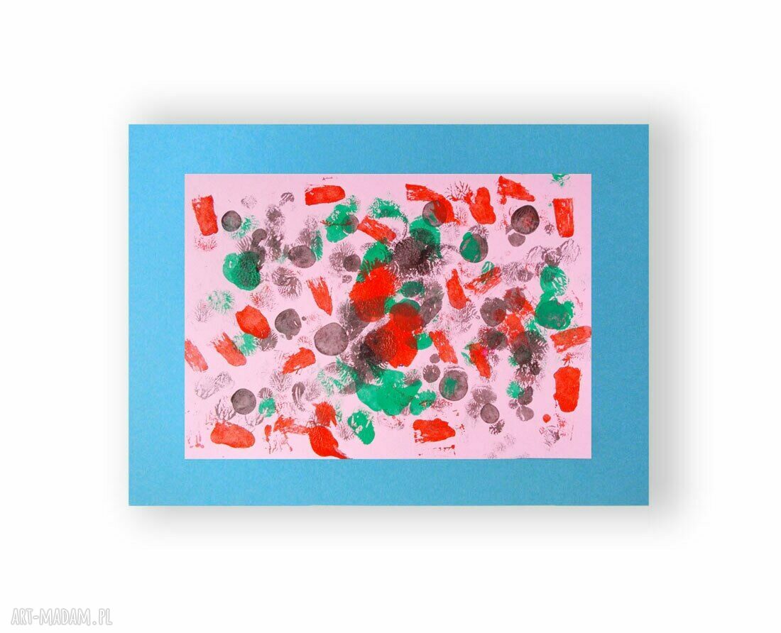 Minimalistyczna abstrakcja na ścianę 30x40 cm do loftu - ręcznie malowana
