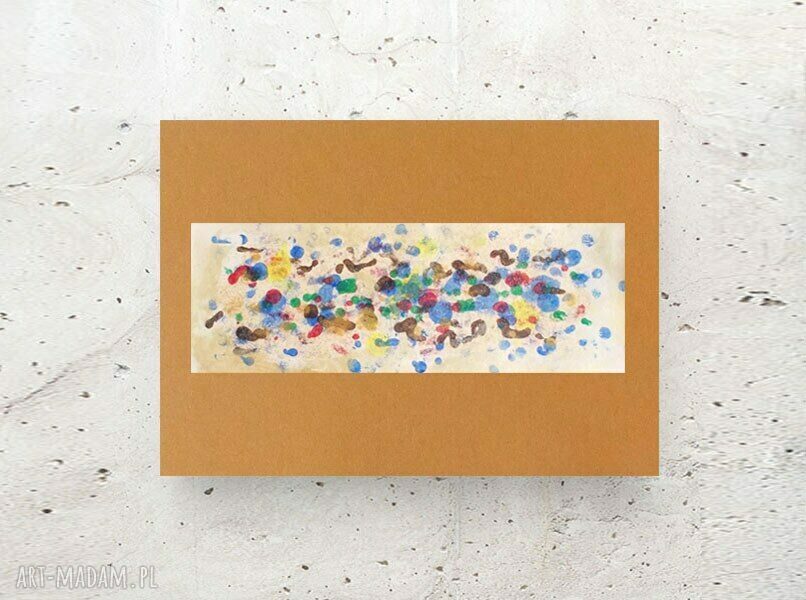 Abstrakcja minimalizm do sypialni i salonu - ręcznie malowana grafika loft 30x40 cm