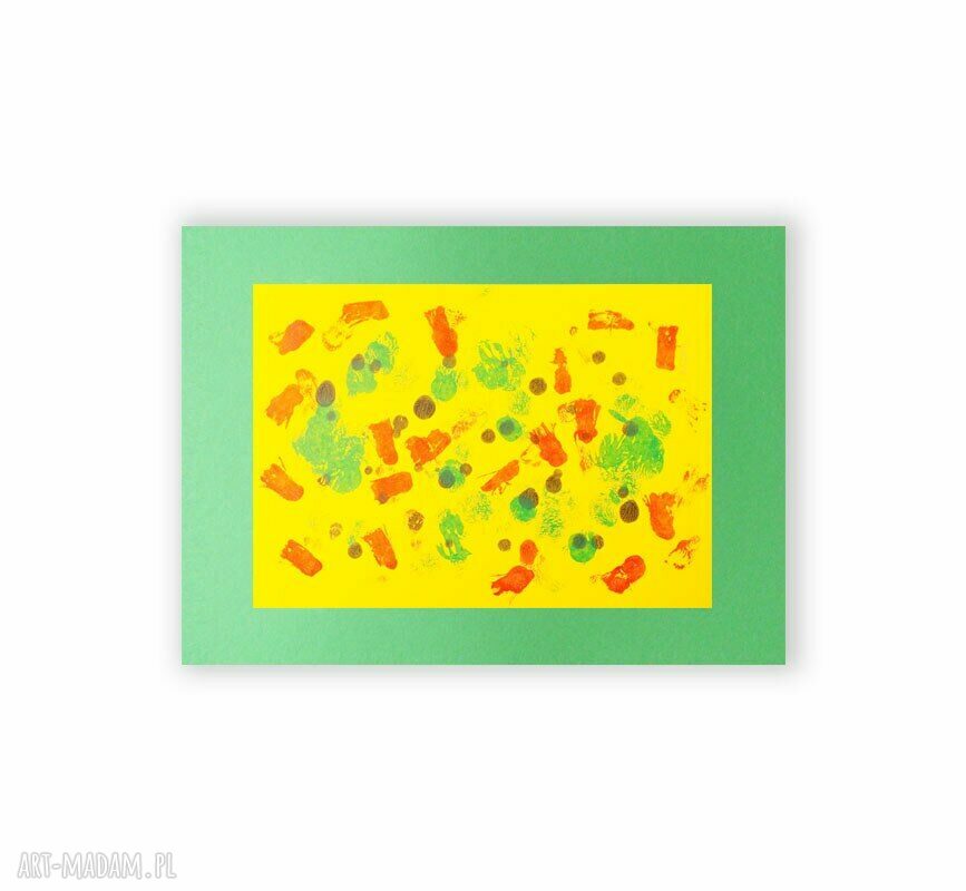 Minimalizm i abstrakcja malowana ręcznie 30x40 cm - grafika na ścianę