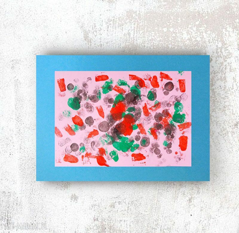 Minimalistyczna abstrakcja na ścianę 30x40 cm do loftu - ręcznie malowana