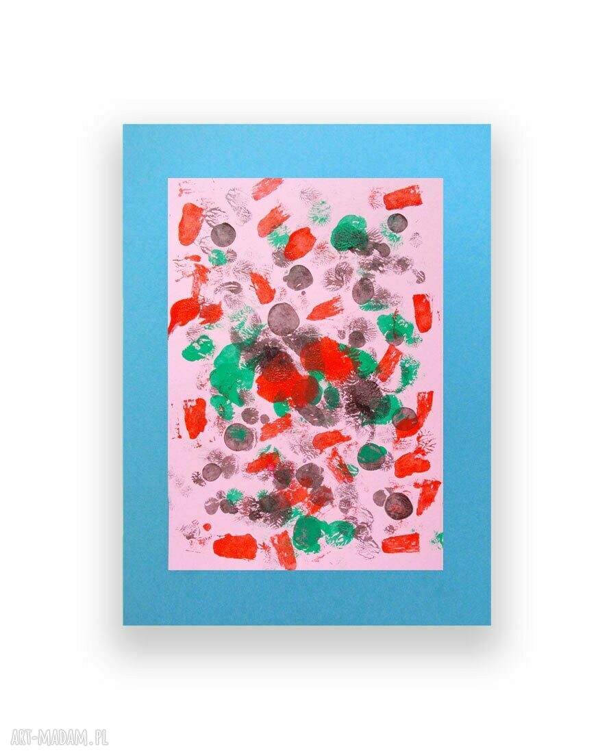 Minimalistyczna abstrakcja na ścianę 30x40 cm do loftu - ręcznie malowana