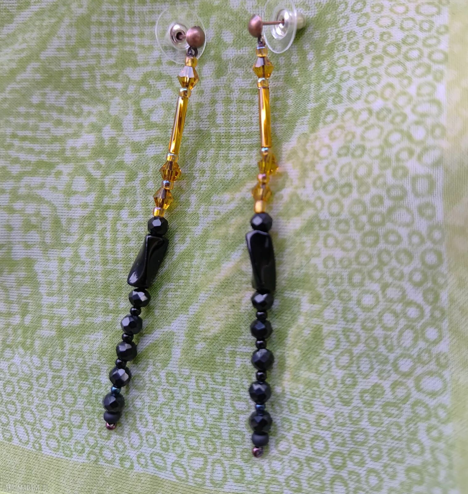 Kolczyki Minimalizm Koralikowe Nitki 5 (7 cm)
