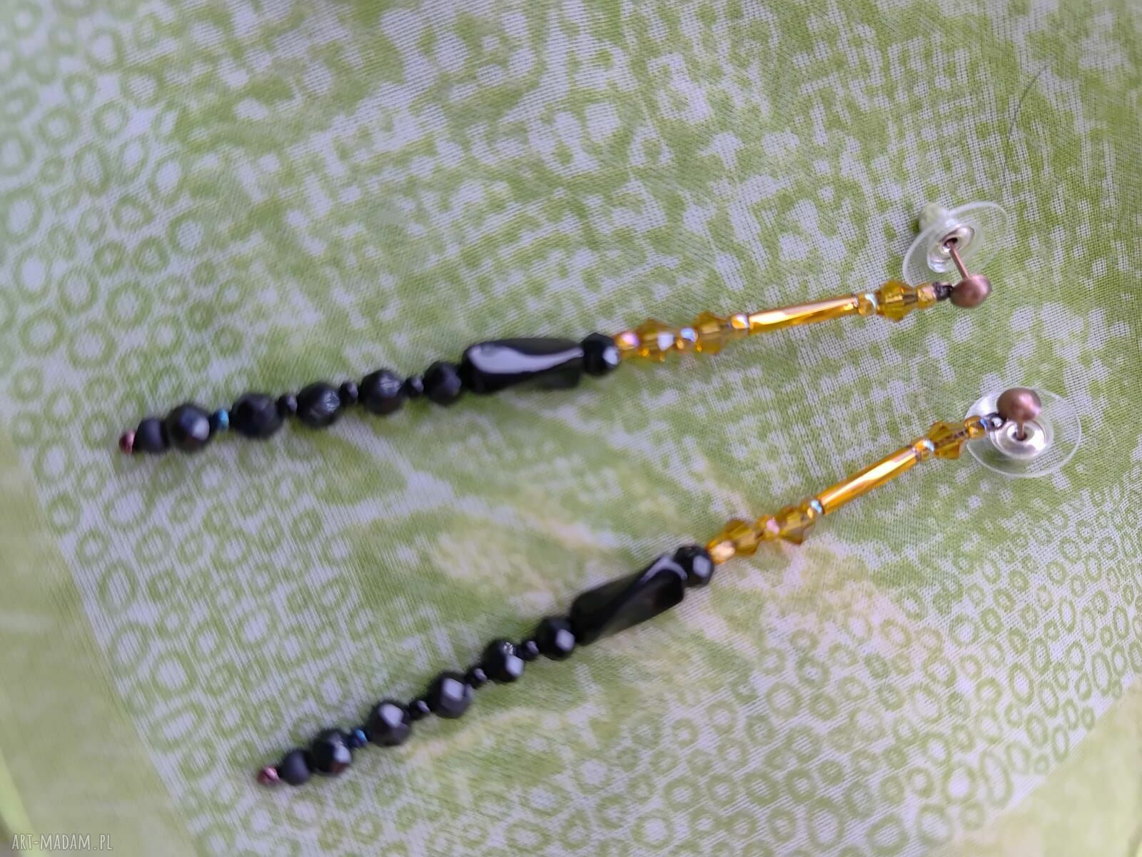 Kolczyki Minimalizm Koralikowe Nitki 5 (7 cm)