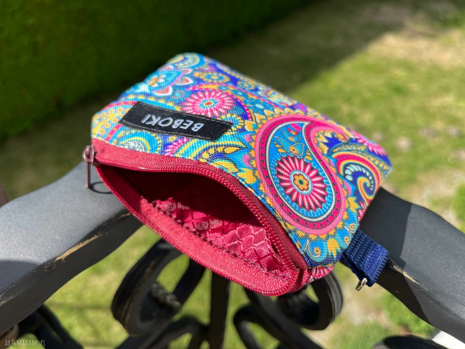 Miniportfel Paisley - mały portfelik i portmonetka handmade na co dzień