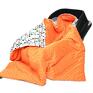 hand made dla dziecka kocyk do fotelika nosidełka kolorowe trójkąty / pomarańcz