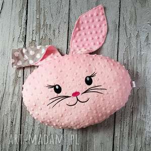 tiny art różowy królik poduszka ozdobna poduszka z uszami