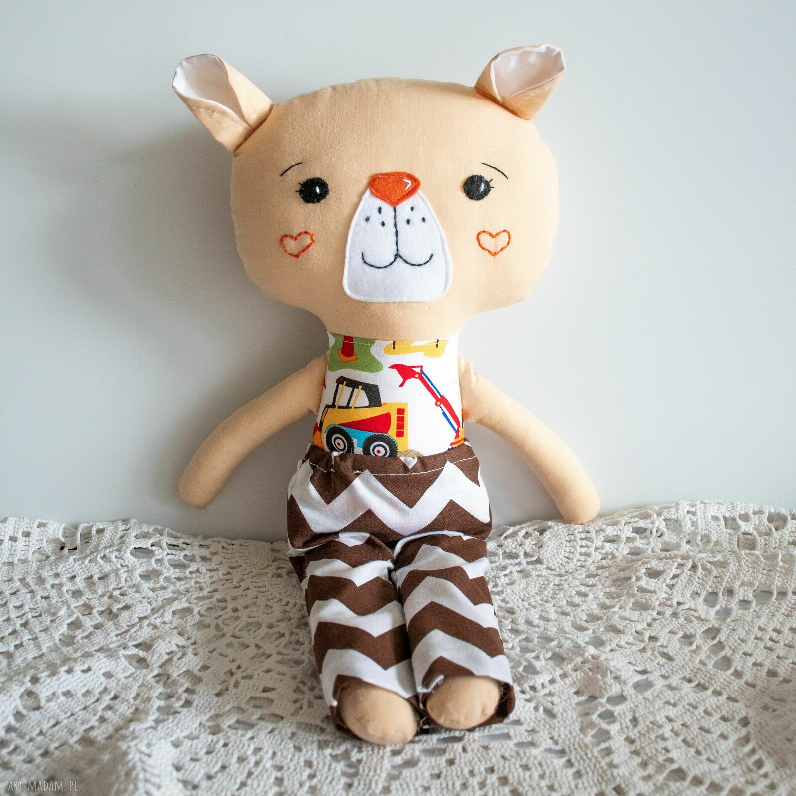 Miś duży Piotruś 44 cm - klasyczna maskotka handmade