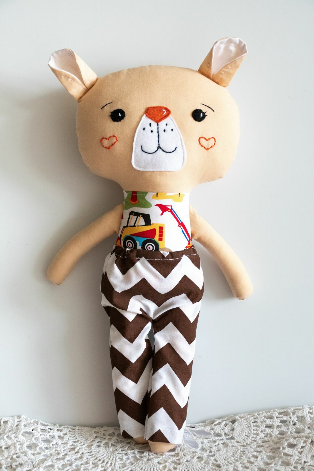 Miś duży Piotruś 44 cm - klasyczna maskotka handmade