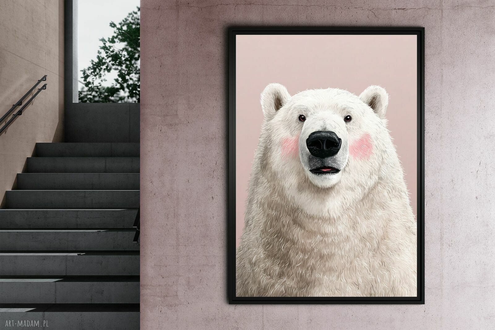Miś - grafika na plakacie na A3