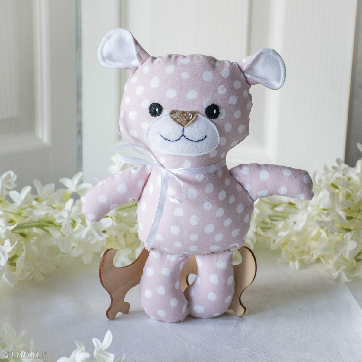 Miś Kuleczka Amanda 26 cm - ręcznie wyszywany miś na roczek