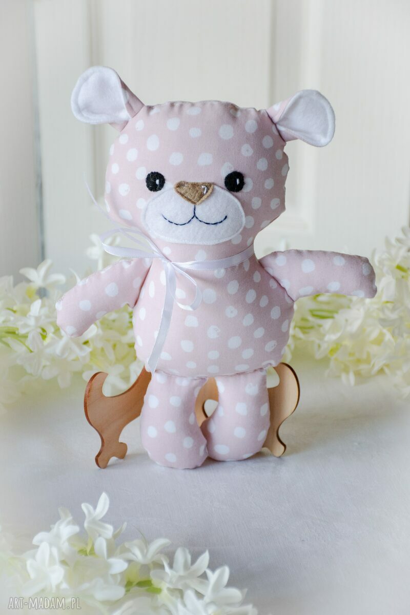 Miś Kuleczka Amanda 26 cm - ręcznie wyszywany miś na roczek
