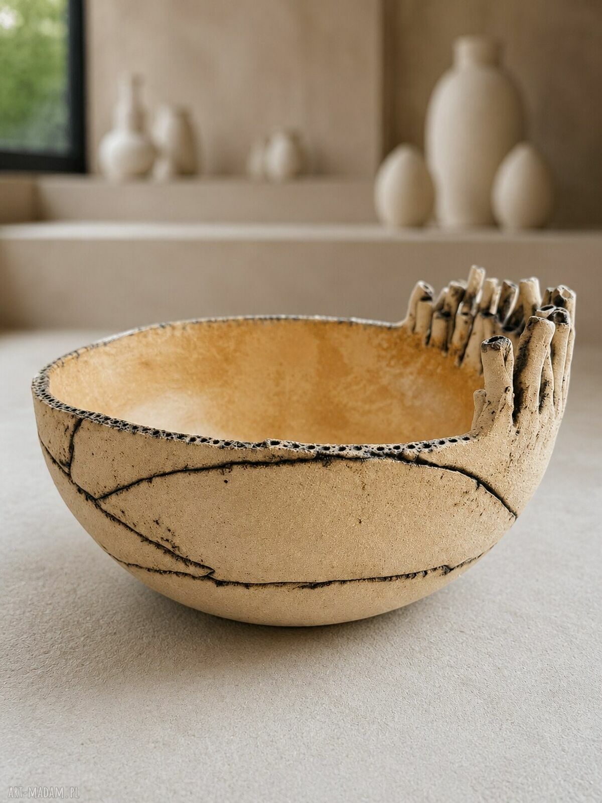 Misa ceramiczna Abyss Bloom - ręcznie lepiona dekoracja i naczynie