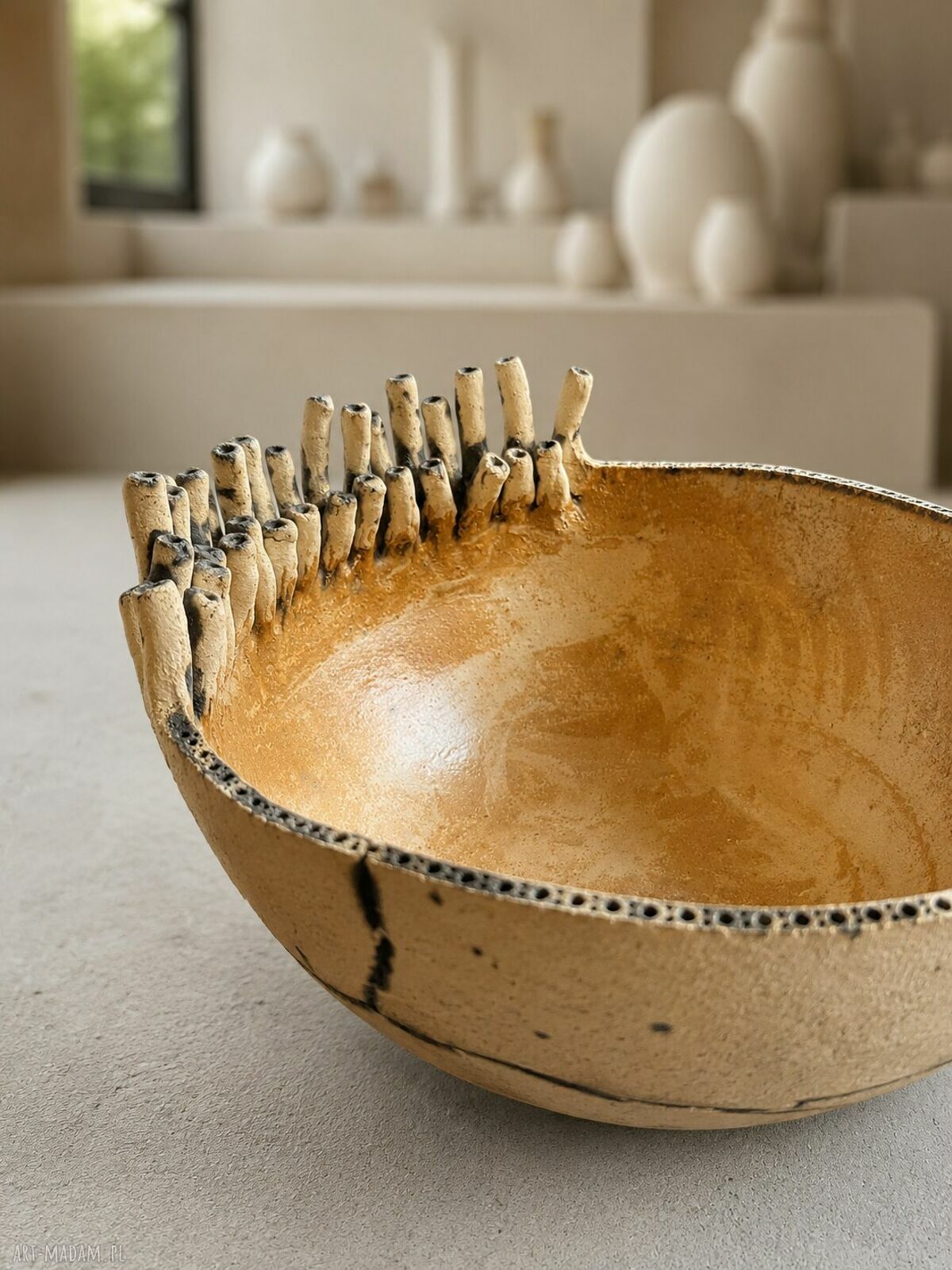 Misa ceramiczna Abyss Bloom - ręcznie lepiona dekoracja i naczynie