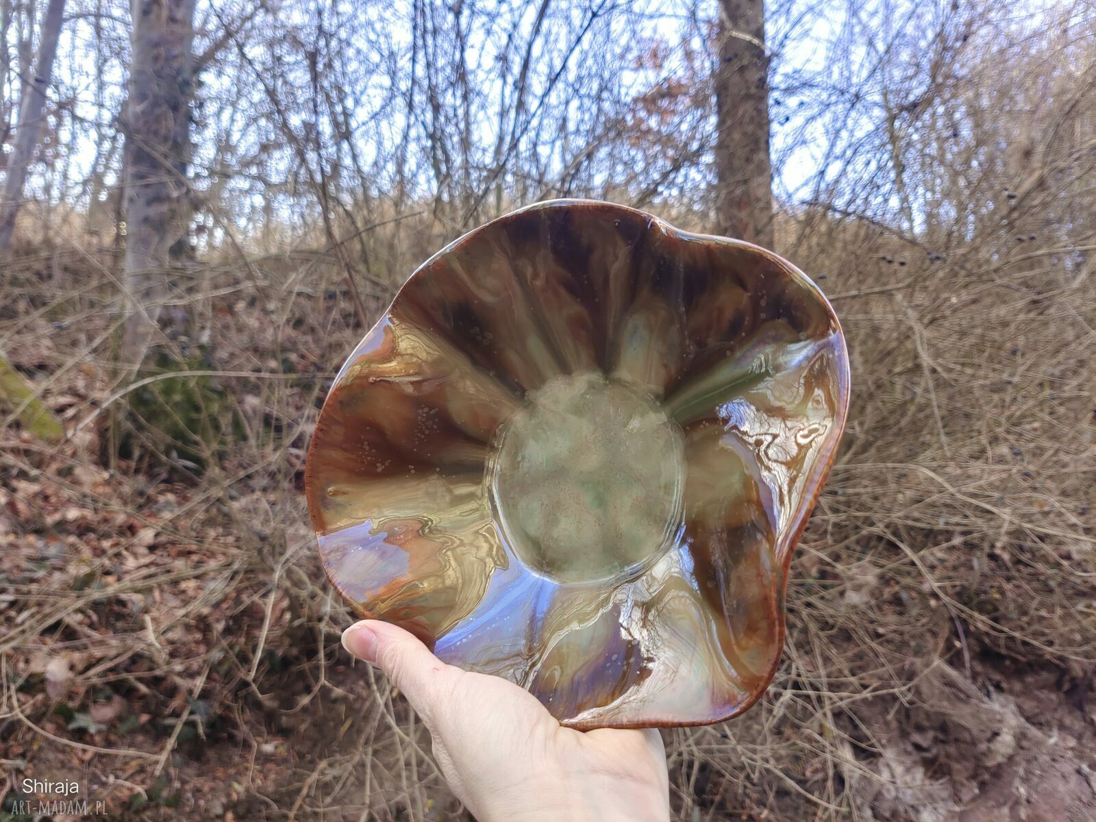 Użytkowa misa ceramiczna z kamionki do serwowania