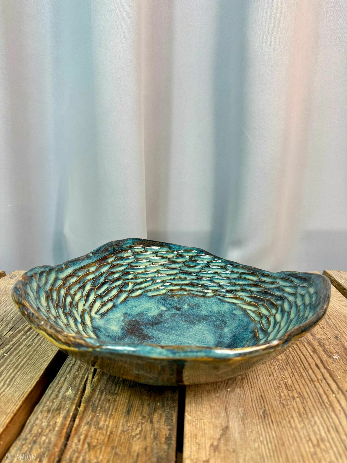 Misa ceramiczna poLEPIONE - rzeźbiona patera do serwowania (30 cm)
