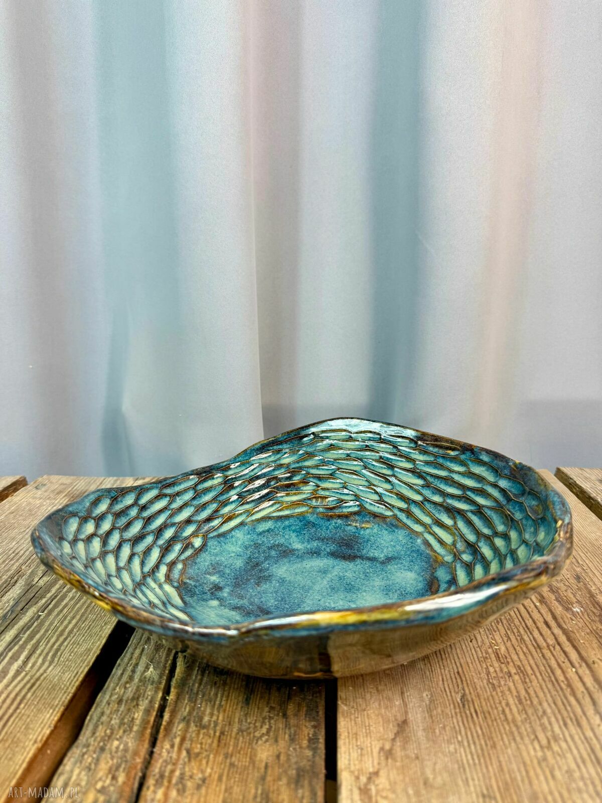 Misa ceramiczna poLEPIONE - rzeźbiona patera do serwowania (30 cm)
