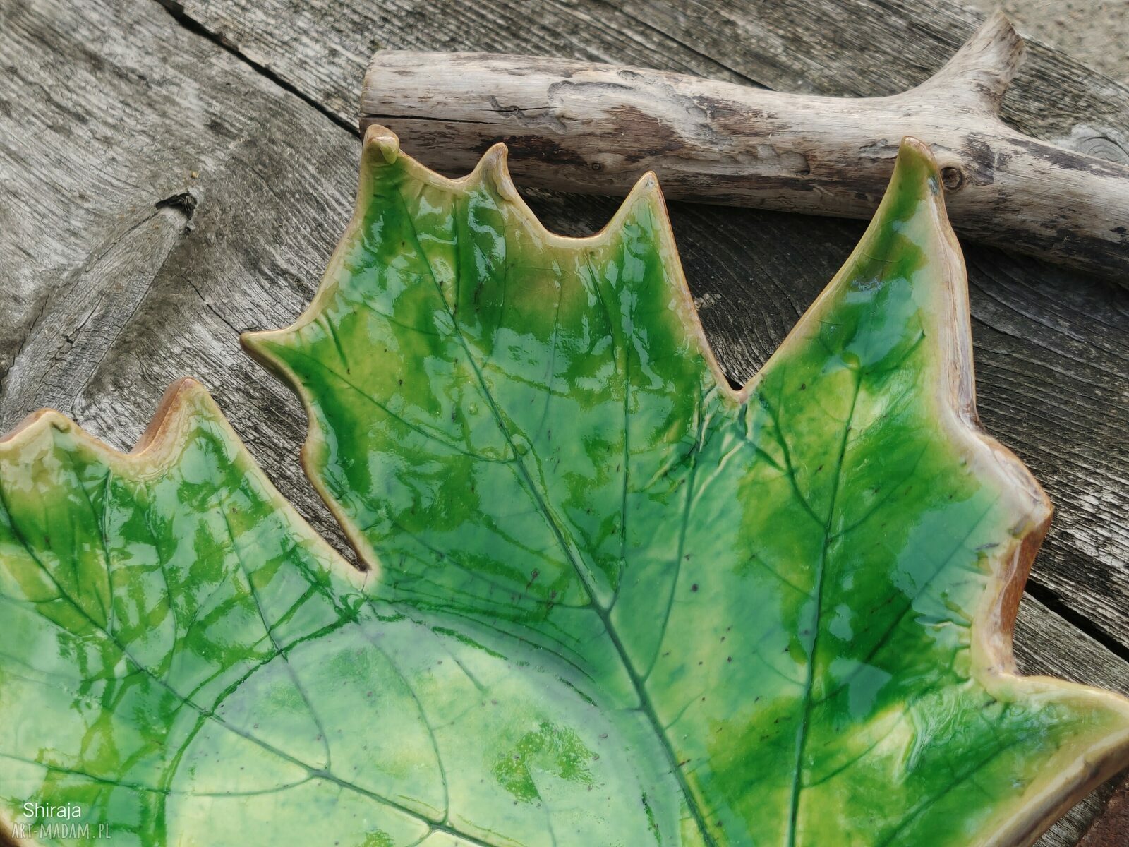 Ręcznie robiona misa ceramiczna - klon (c808)