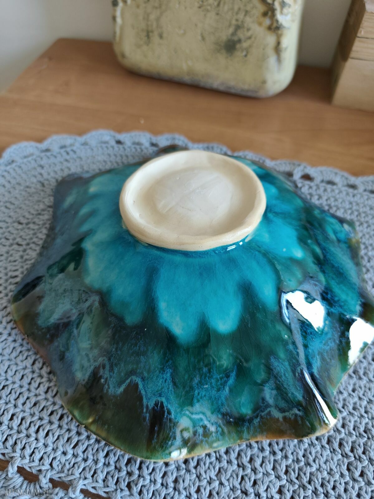 Ręcznie robiona misa ceramiczna na owoce (patera) - ok. 22 cm