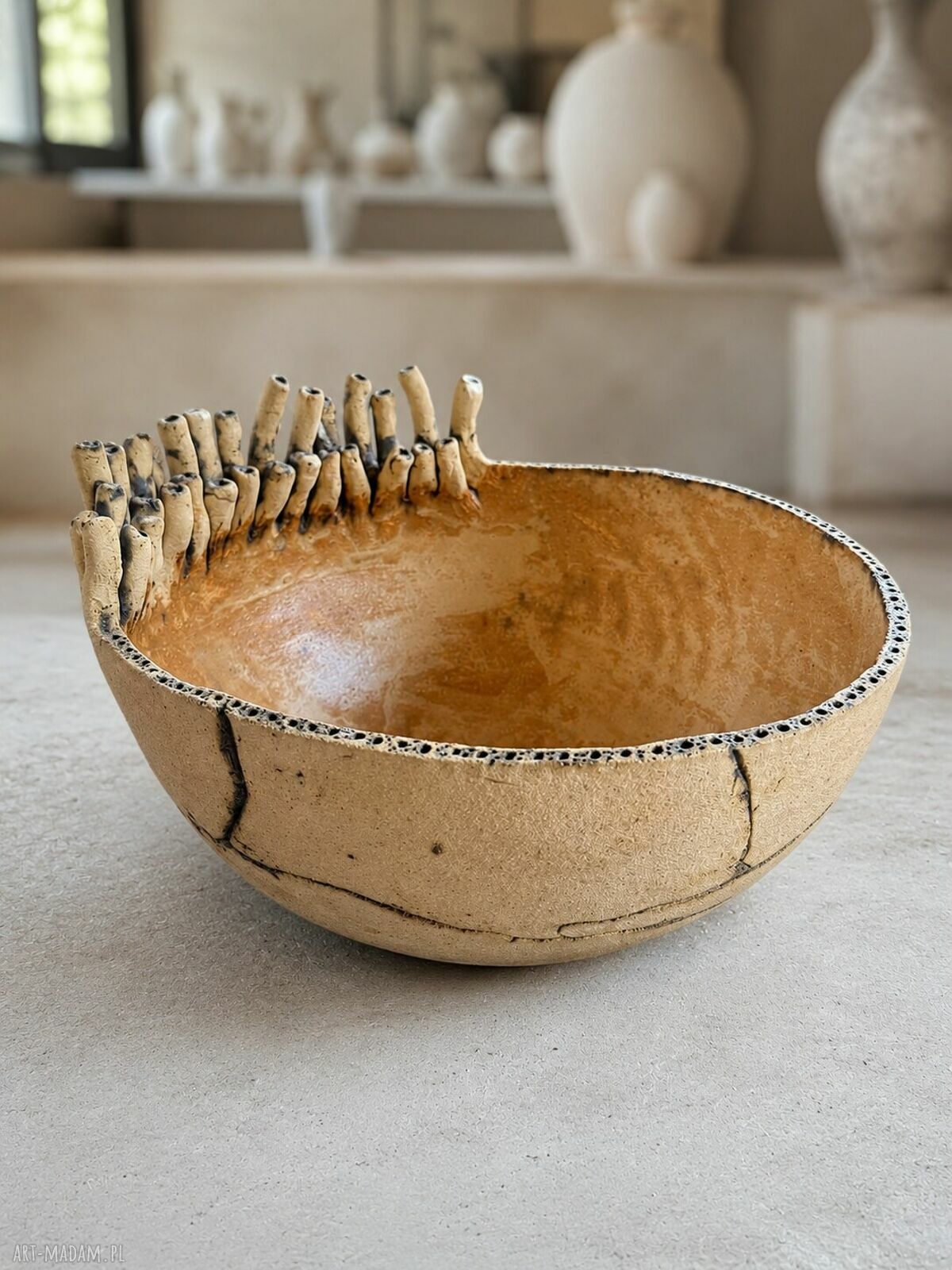 Misa ceramiczna Abyss Bloom - ręcznie lepiona dekoracja i naczynie