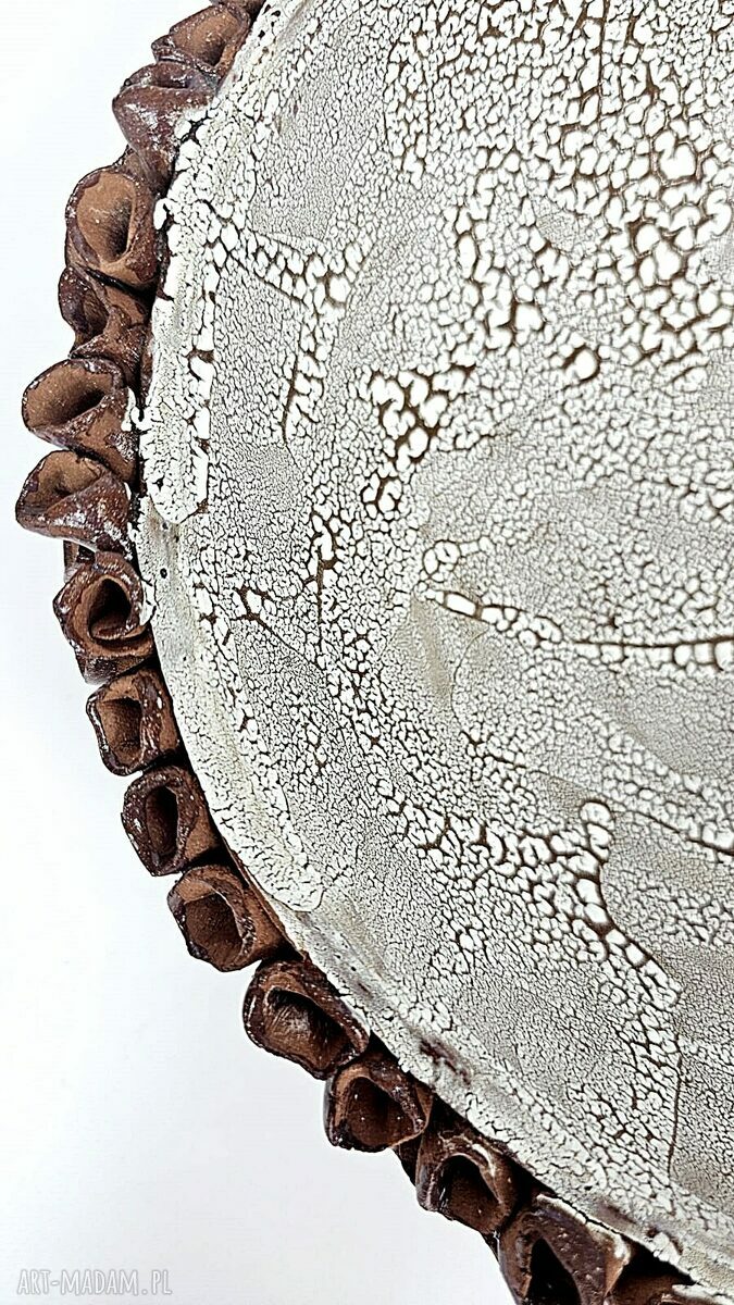 Misa ceramiczna z kolekcji Morskiej - ręcznie robiona patera