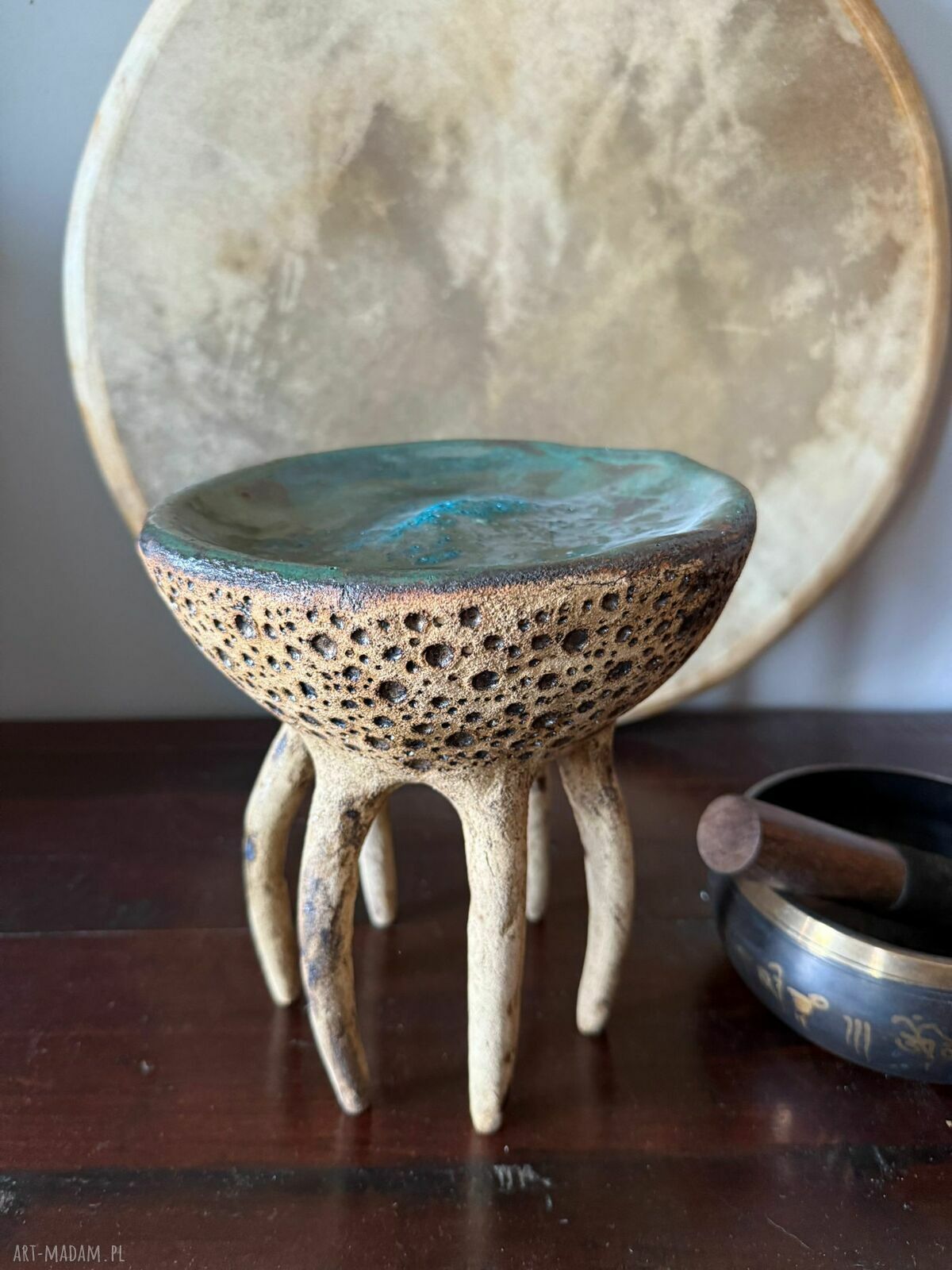 Misa ceramiczna handmade z kolekcji 'Morskie opowieści'