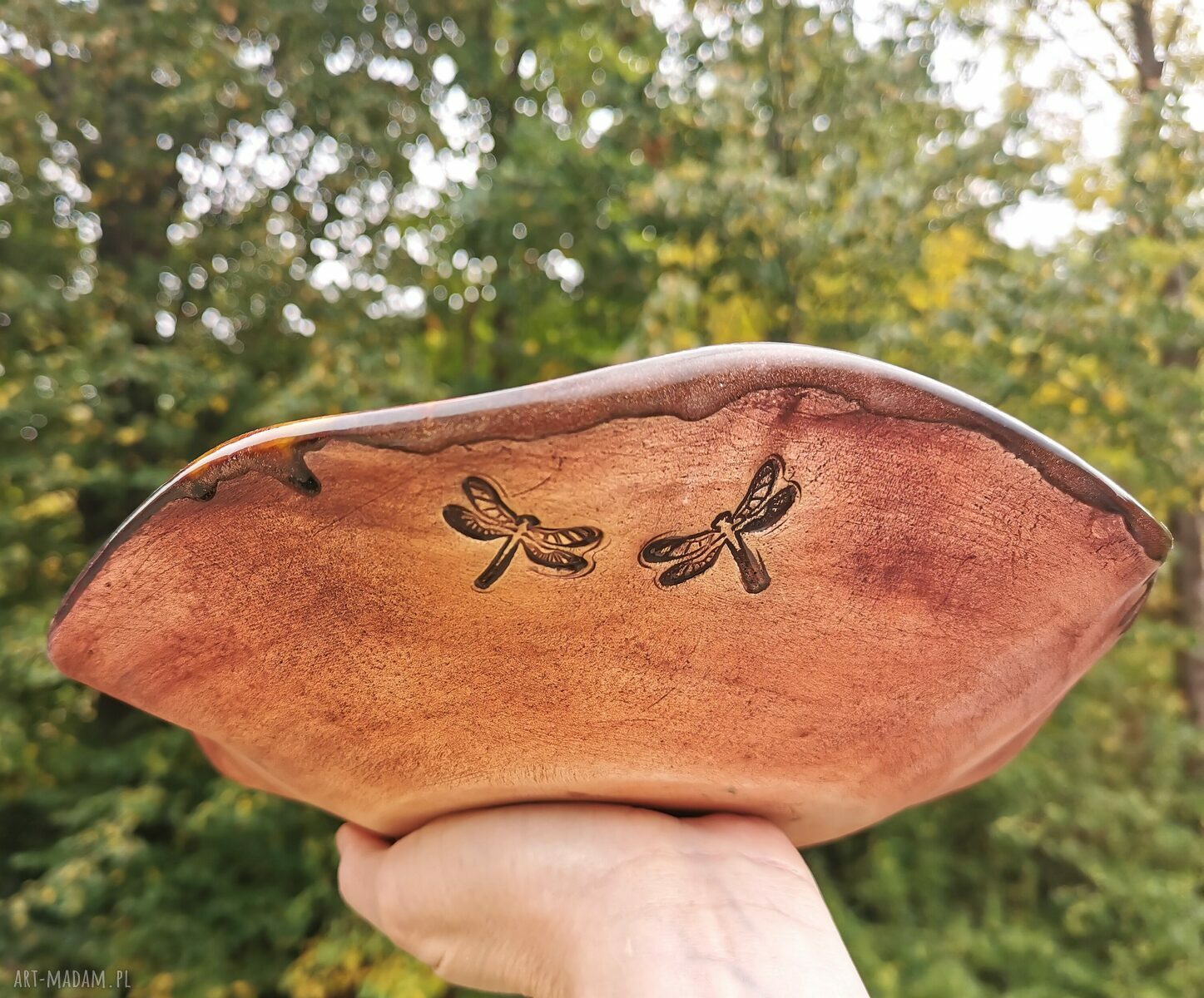 Misa ceramiczna (c361) na owoce z ważkami - Shiraja
