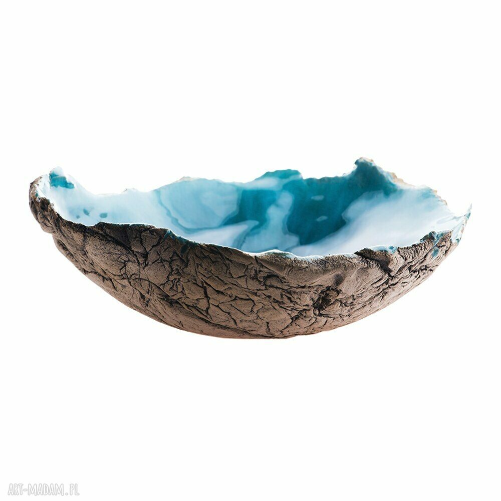 Misa ceramiczna - ręcznie robiona patera z jasnej gliny