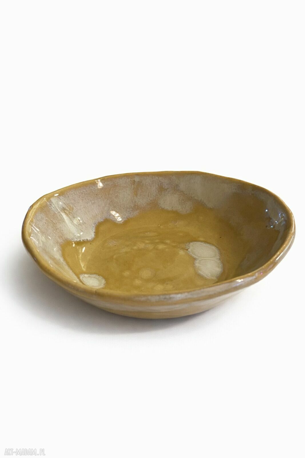 Miseczka ceramiczna Papataj - beżowa o organicznym kształcie