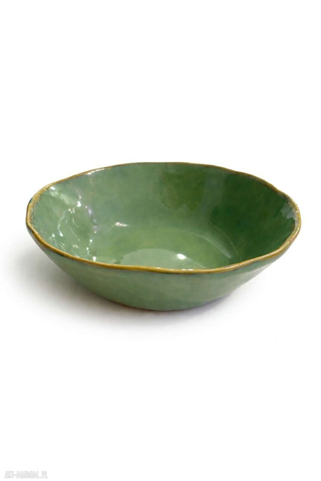 Miseczka ceramiczna Papataj - turkusowo-zielona, handmade 250 ml