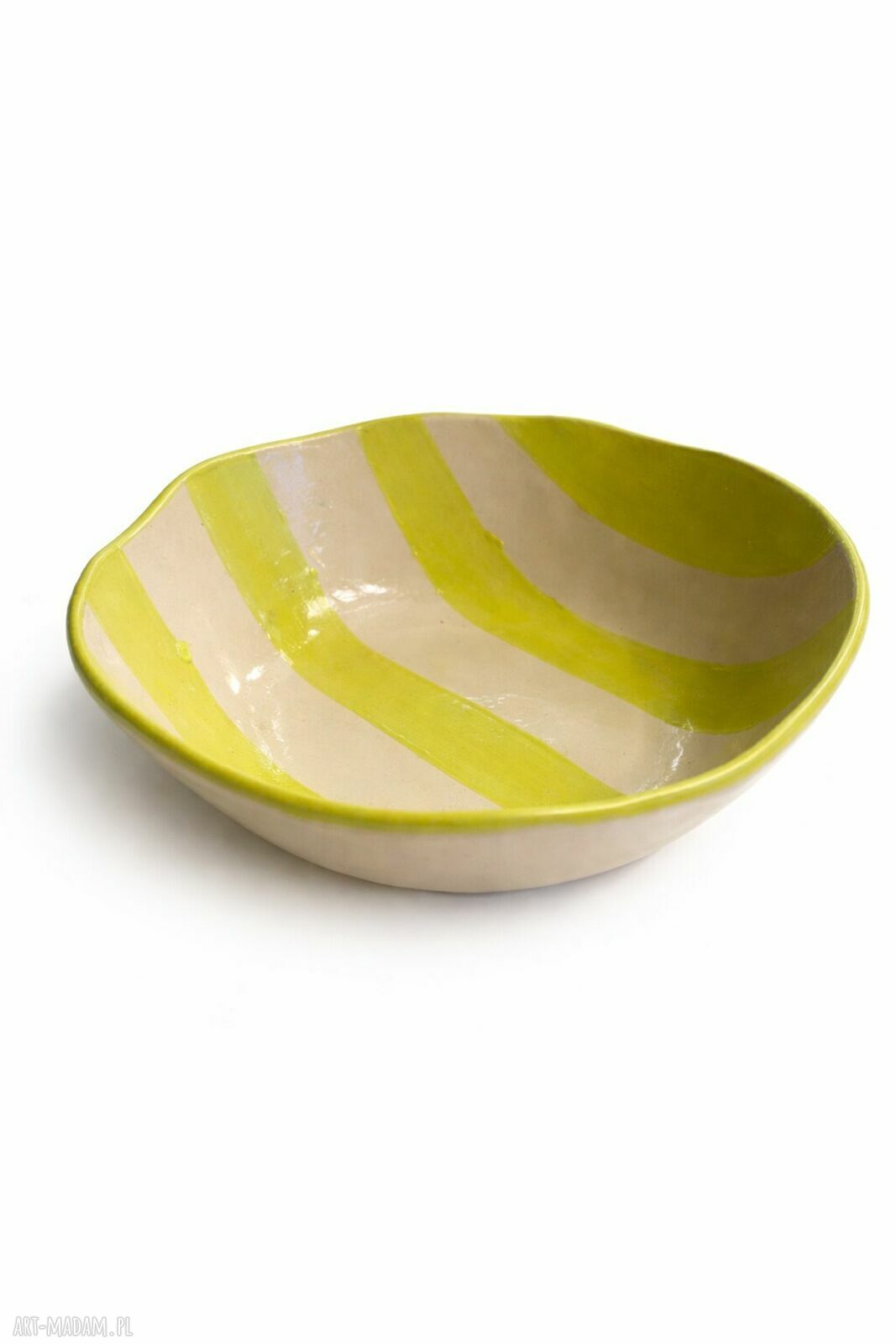 Żółta miseczka ceramiczna handmade 250 ml do deserów, przekąsek i sosów