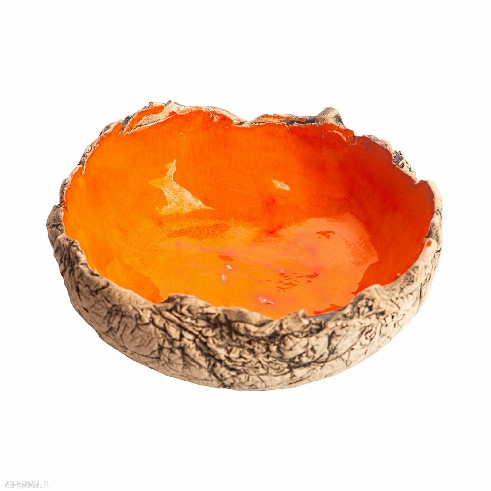 Miseczka ceramiczna do serwowania - ręcznie robiona z jasnej gliny