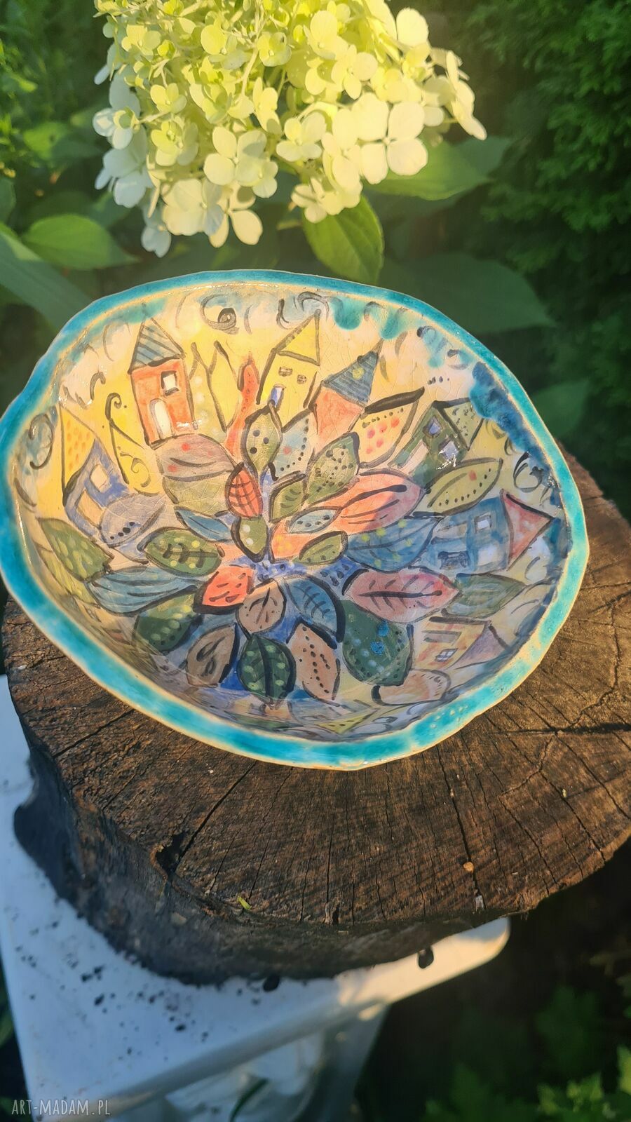 Miseczka ceramiczna ręcznie malowana - handmade do jedzenia