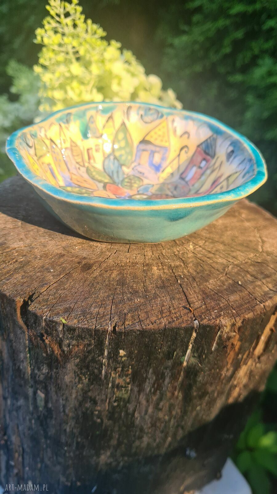 Miseczka ceramiczna ręcznie malowana - handmade do jedzenia