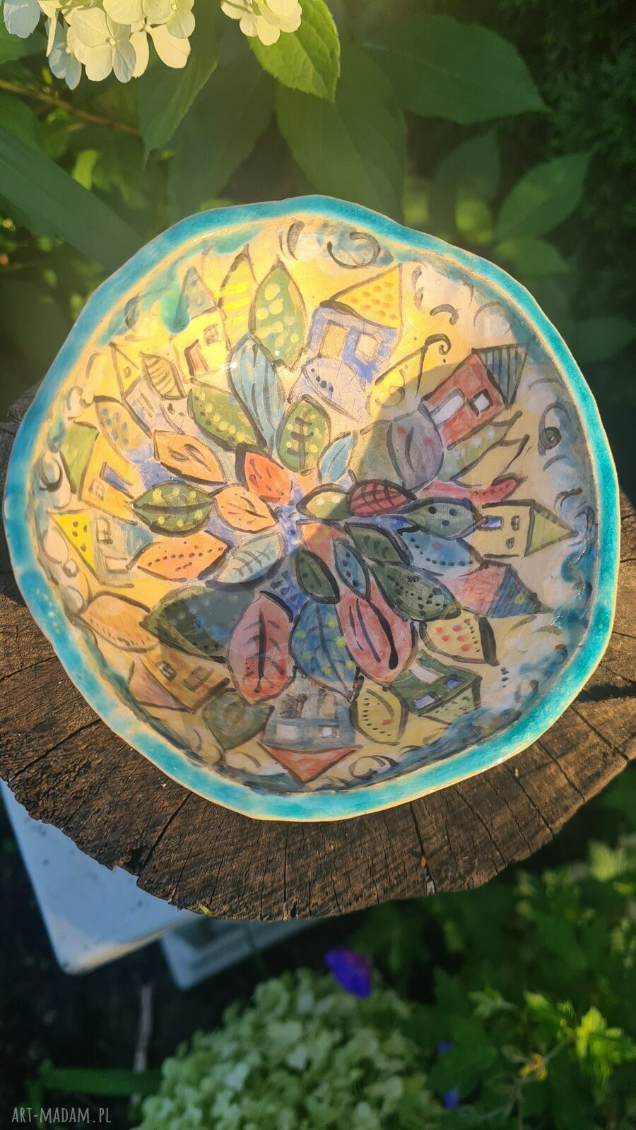 Miseczka ceramiczna ręcznie malowana - handmade do jedzenia