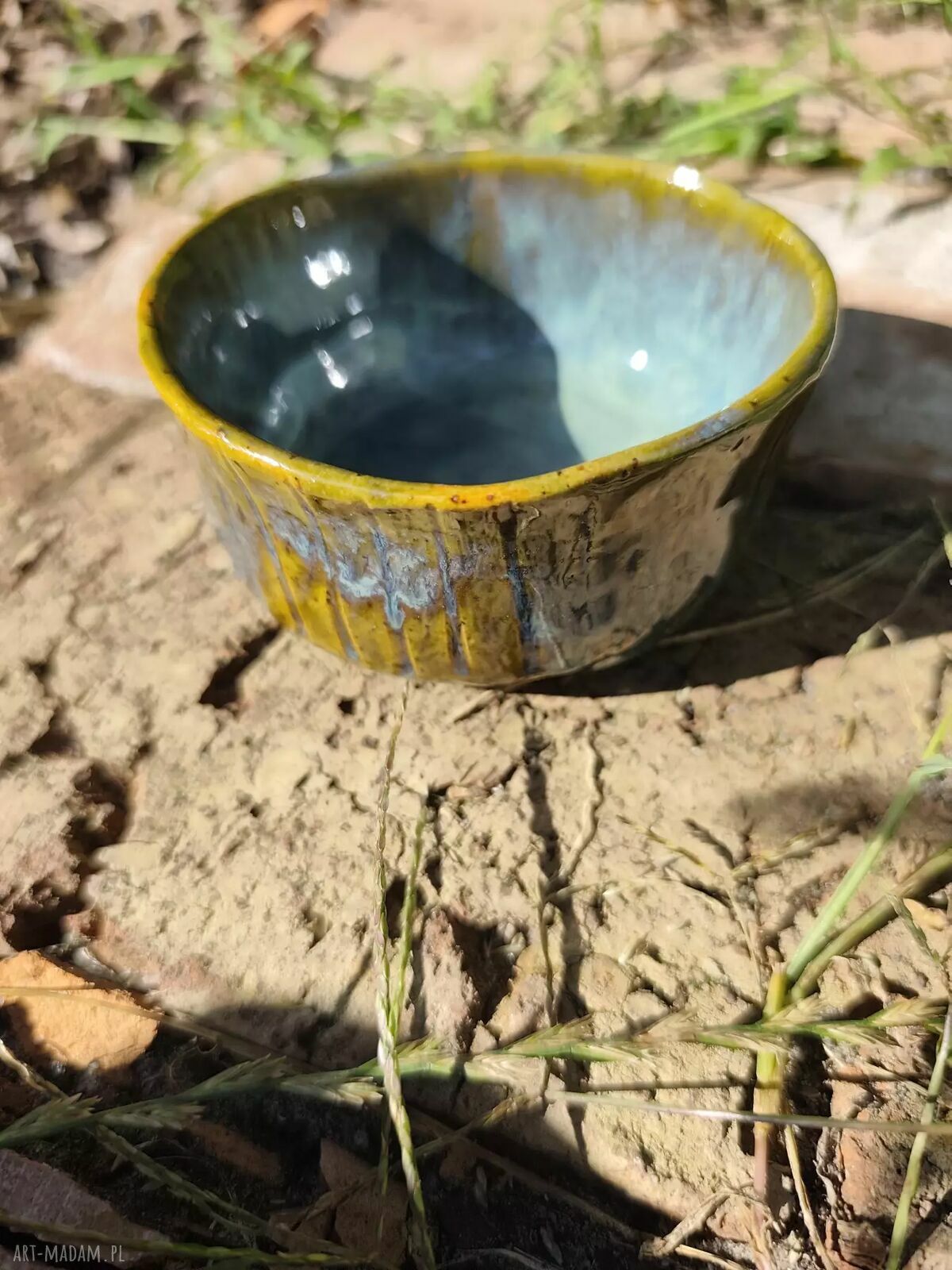 Miseczka ceramiczna do zapiekania z kolorową glazurą