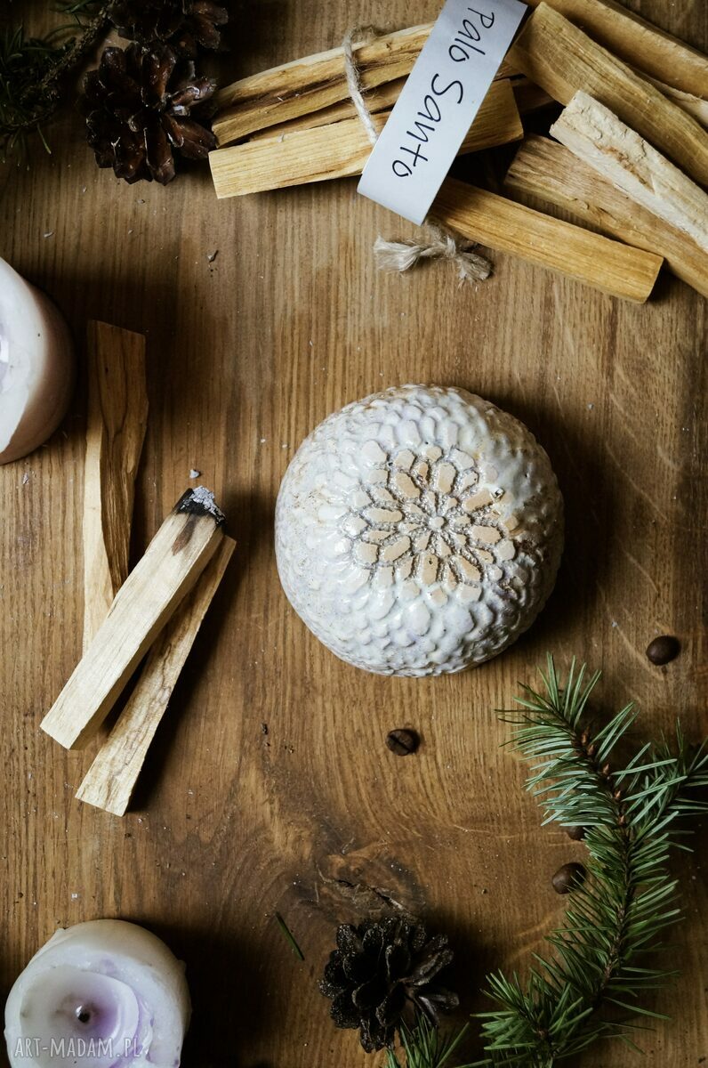 Miseczka do Palo Santo i kadzidła - beżowa ceramika handmade