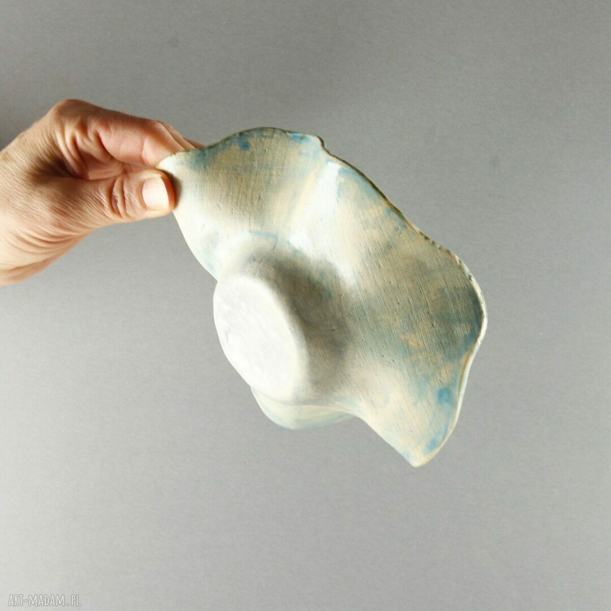 Miseczka Kwiat Ceramiczny - ręcznie lepiona pod biżuterię i drobiazgi