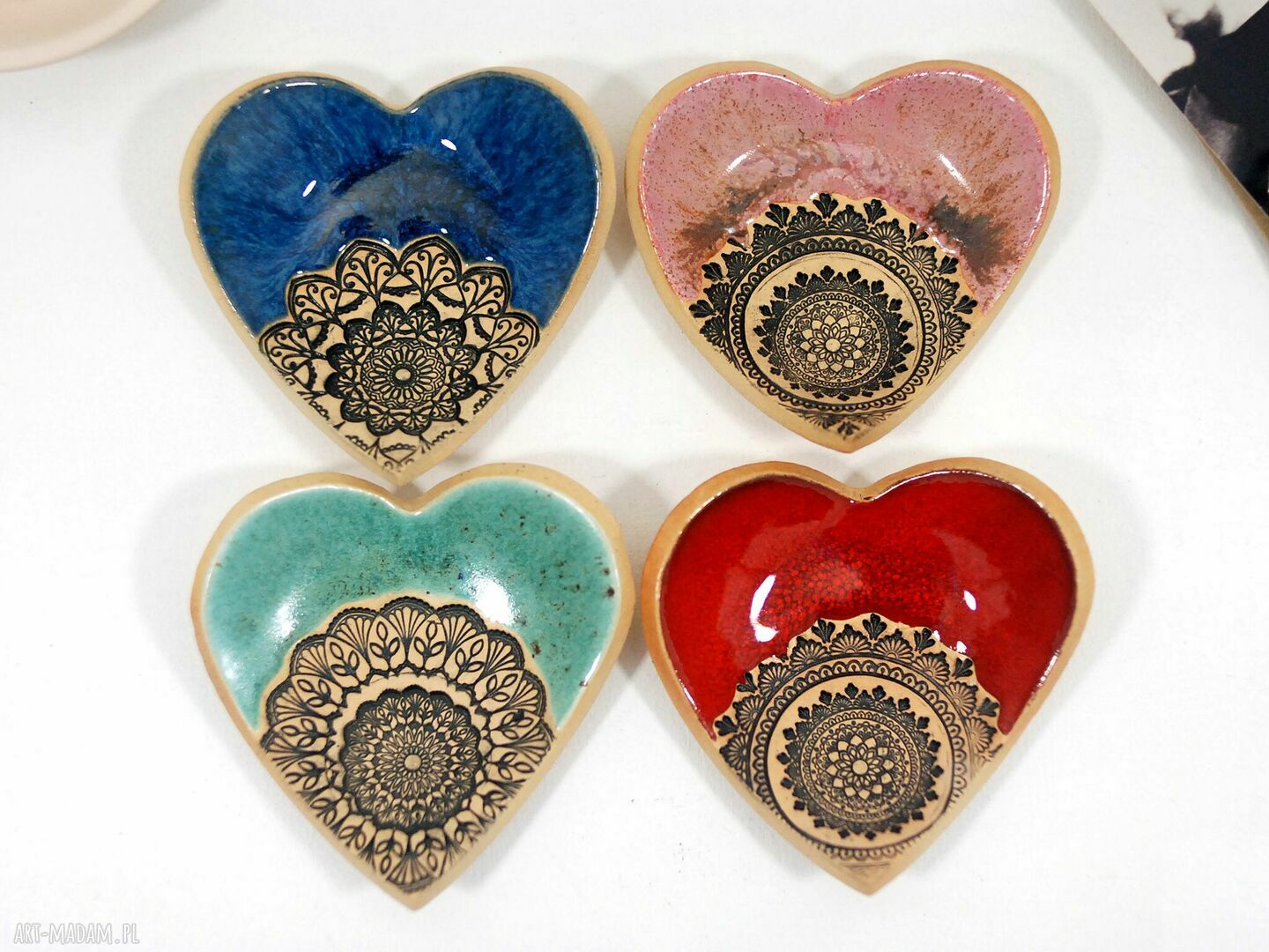Ręcznie robiona miseczka ceramiczna na obrączki, kadzidełka i tealight - kolor do wyboru