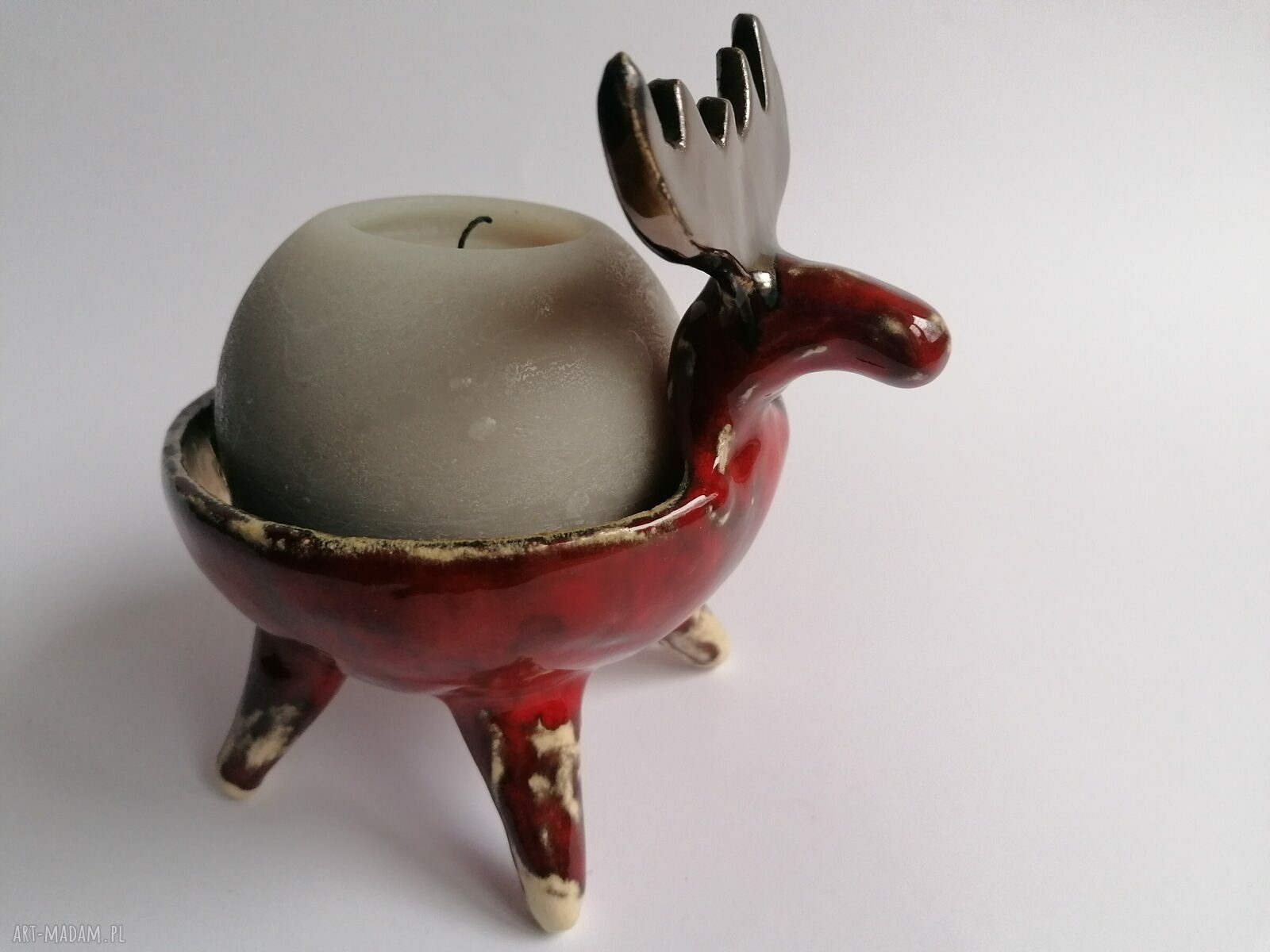 Miseczka renifer Rudolf - ceramika handmade na święta